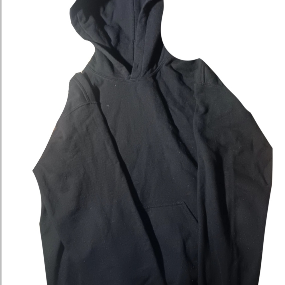 Thrifted Plain Black Hoodie